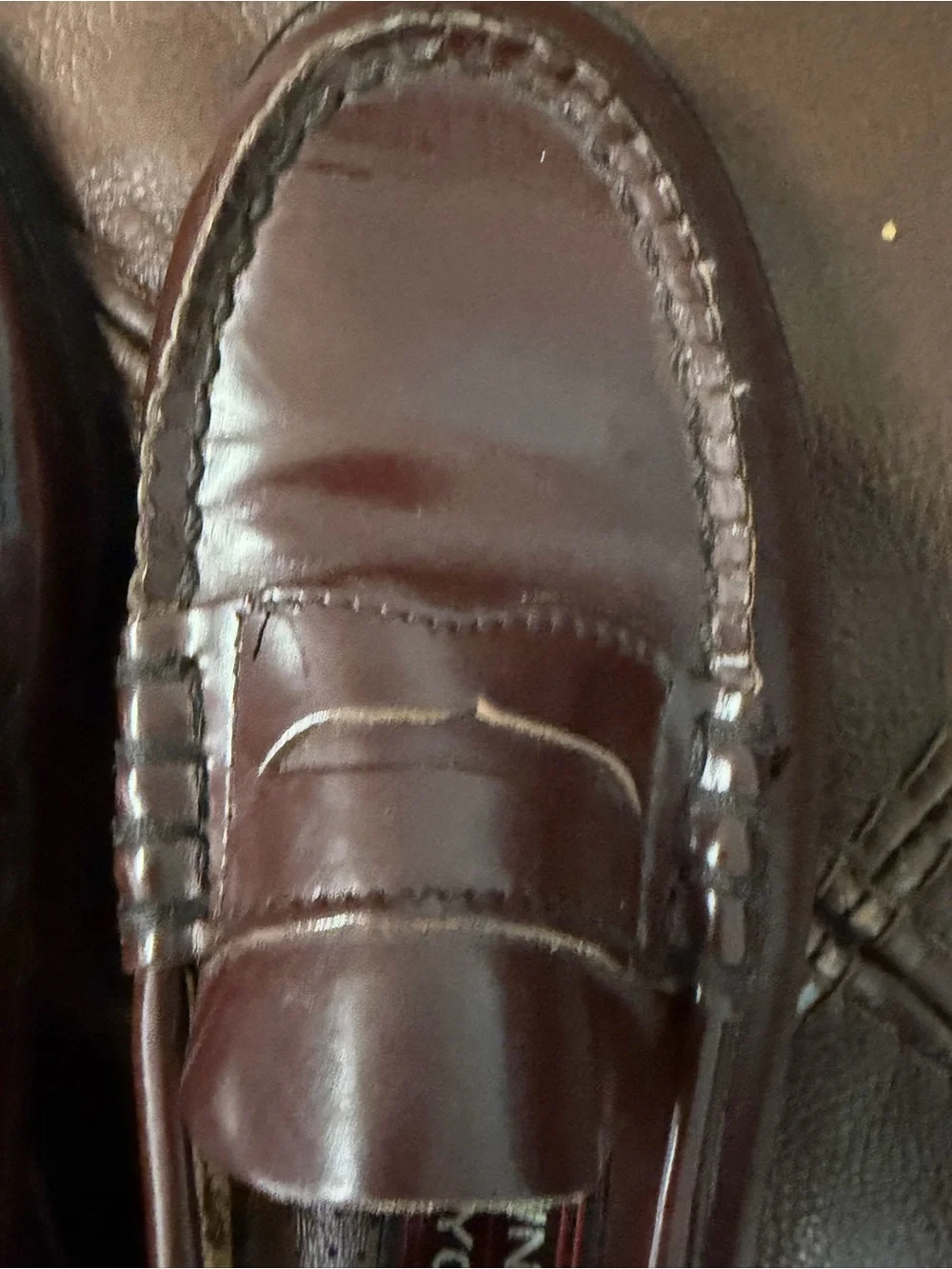 Roundtree & Yorke boys brown Leather Penny Loafers 12.5 …..115